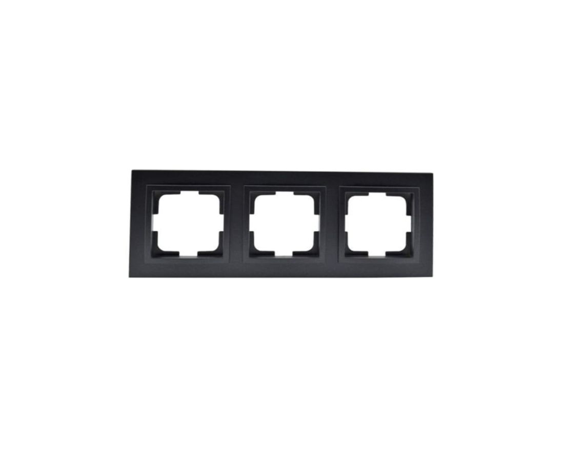 ჩარჩო სამიანი DESPINA Black - 102-200000-162 — როზეტები და ჩამრთველები